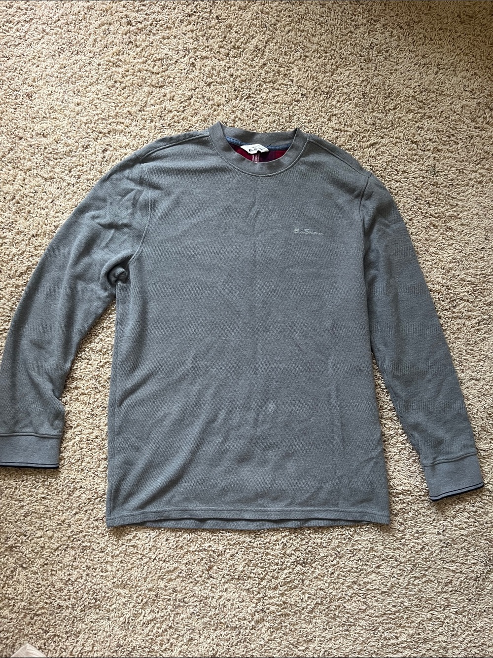Ben Sherman Long Sleeve Crewneck sweatshirt in Gray